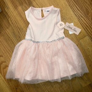 Little Lass Sleeveless Pink Party Dress  12 mos - NWT